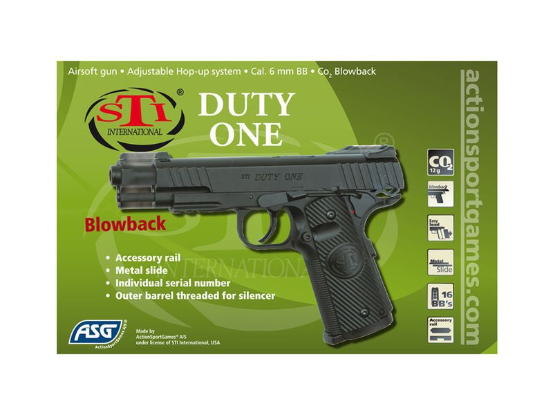 Pistolet STI Duty One Co2 GBB ASG - Noir - Terminal Airsoft