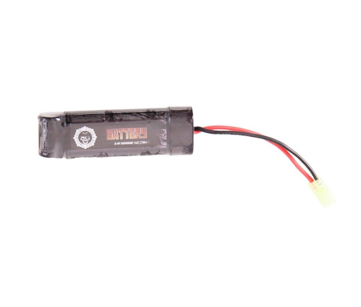 Duel Code Battery NiMH 9.6V 1600 mAh 7 cells 1 stick Mini Type - Terminal Airsoft