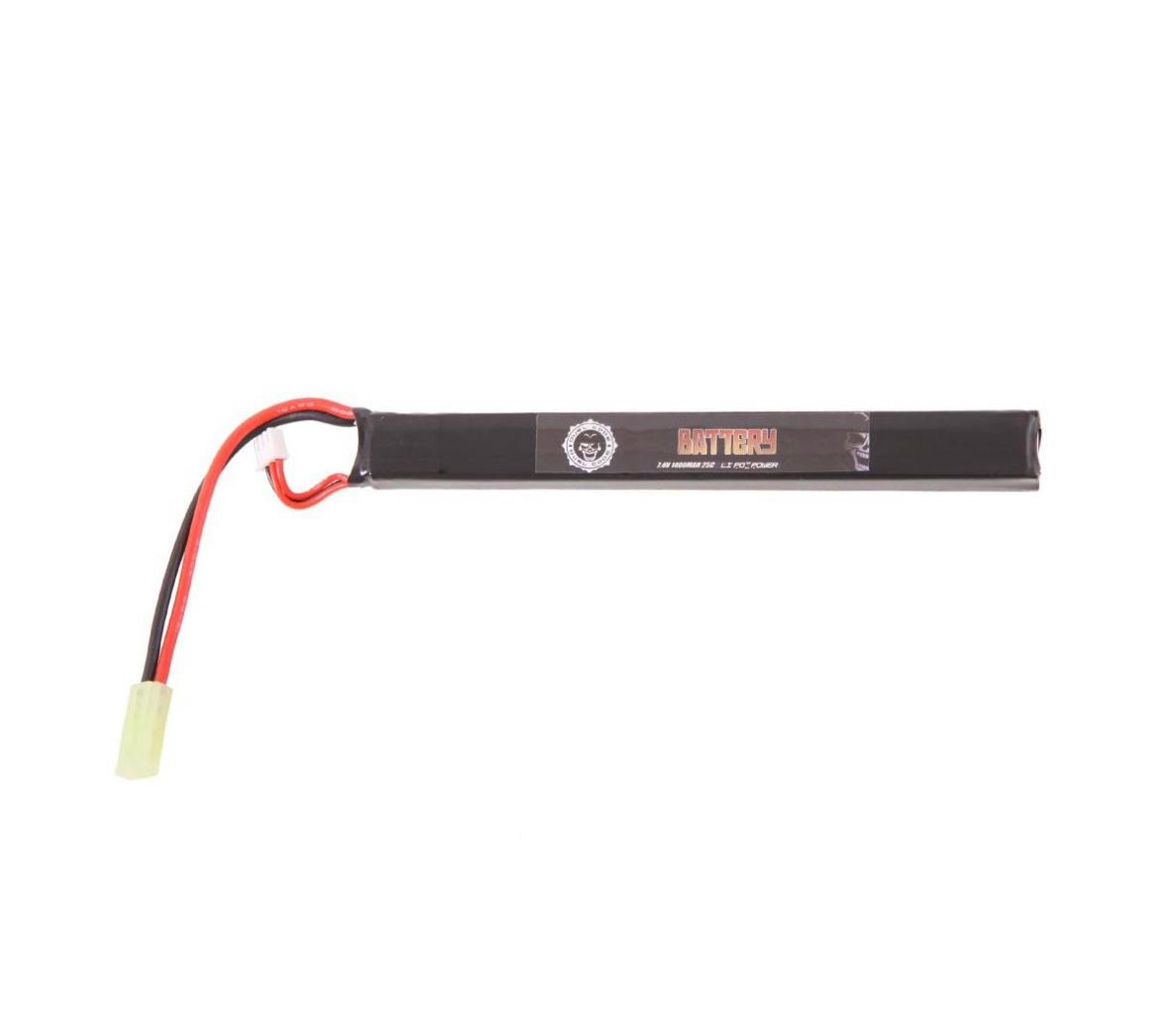 Duel Code Batterie LiPo 7.4V 1400 mAh 25C tube - Terminal Airsoft