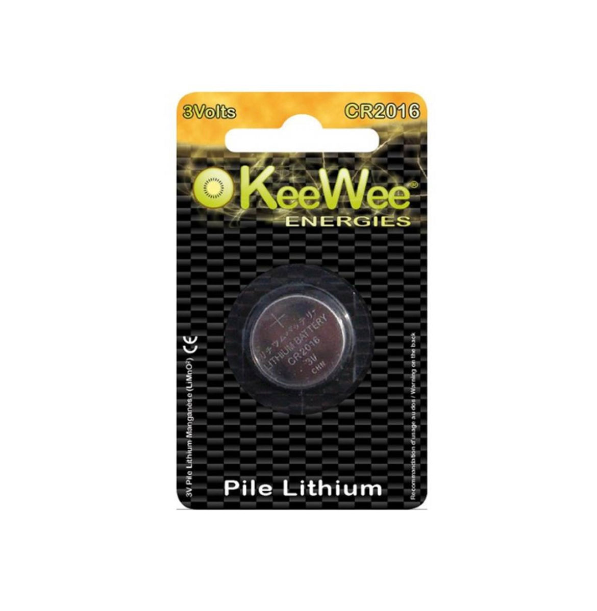 Pile bouton Lithium Manganese CR2016 (x1) - Terminal Airsoft
