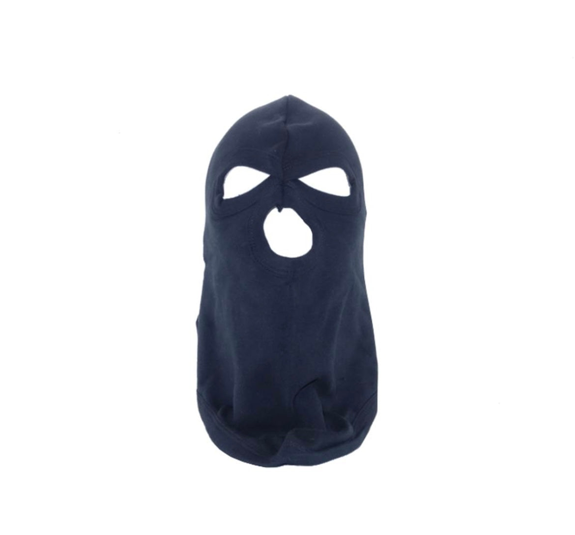 Cagoule longue 3 trous coton Noire - Terminal Airsoft